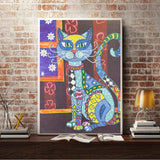 Crystal Rhinestone Diamond Painting Kit - Animal cat - Hibah-Diamond painting art studio