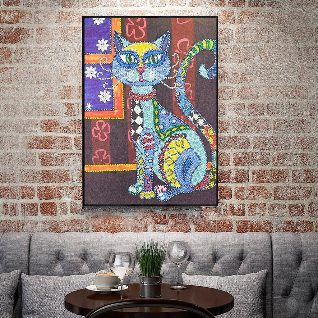 Crystal Rhinestone Diamond Painting Kit - Animal cat - Hibah-Diamond painting art studio
