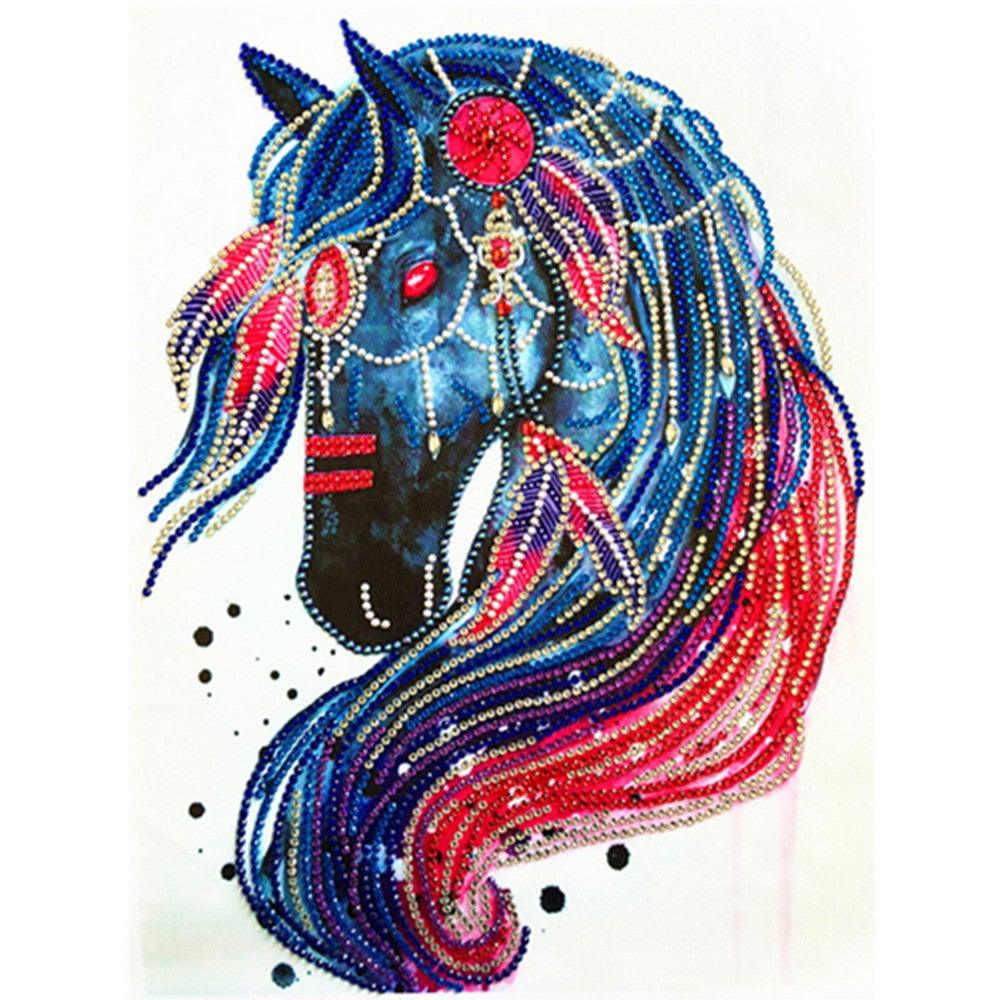 Crystal Rhinestone Diamond Painting Kit - Animal horse - Hibah-Diamond painting art studio