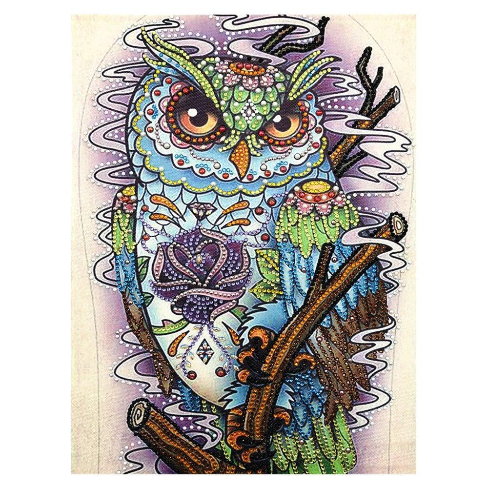 Crystal Rhinestone Diamond Painting Kit - Animal Owl - Hibah-Diamond painting art studio