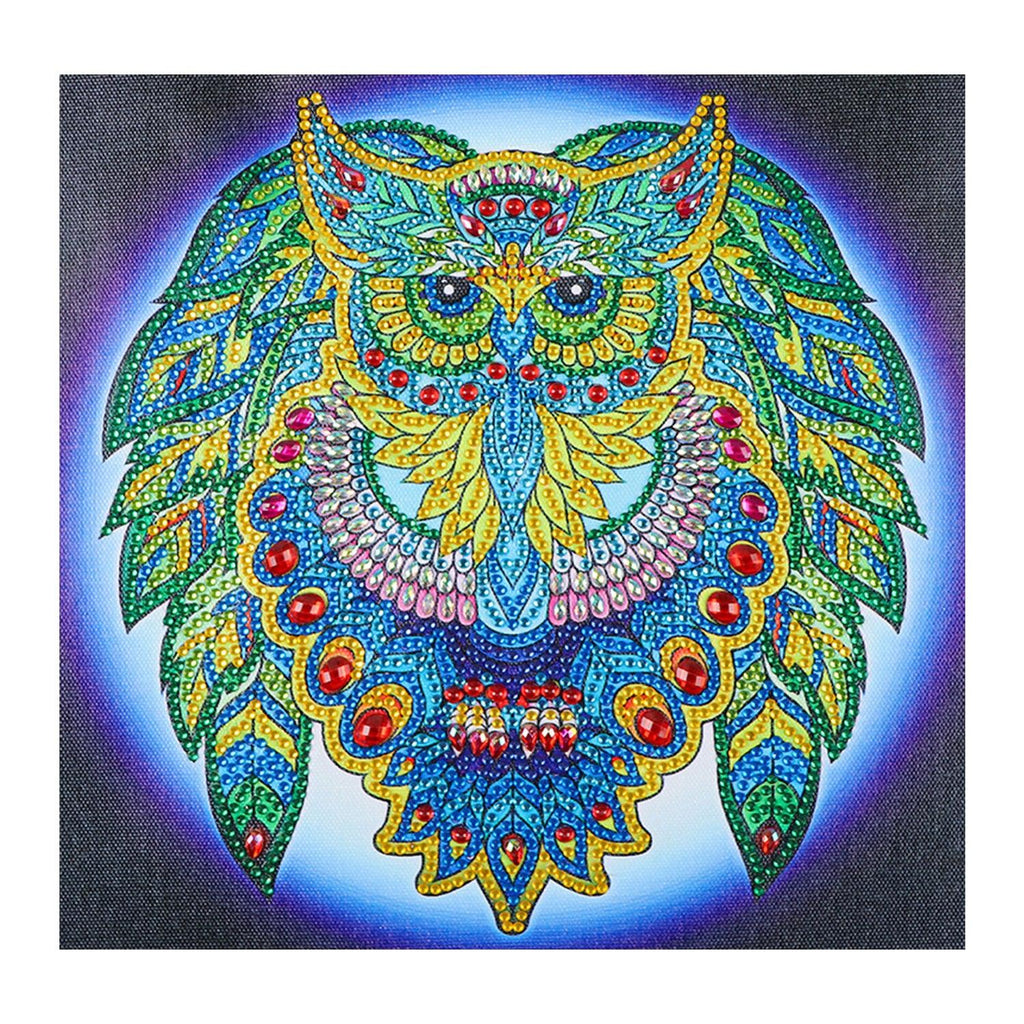 Crystal Rhinestone Diamond Painting Kit - Animal Owl - Hibah-Diamond painting art studio