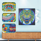 Crystal Rhinestone Diamond Painting Kit - Animal Owl - Hibah-Diamond painting art studio