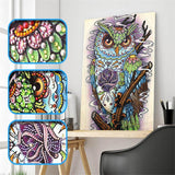 Crystal Rhinestone Diamond Painting Kit - Animal Owl - Hibah-Diamond painting art studio