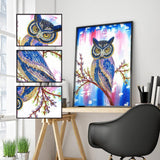 Crystal Rhinestone Diamond Painting Kit - Animal Owl - Hibah-Diamond painting art studio