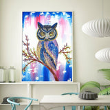 Crystal Rhinestone Diamond Painting Kit - Animal Owl - Hibah-Diamond painting art studio