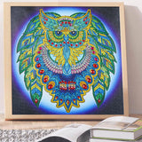 Crystal Rhinestone Diamond Painting Kit - Animal Owl - Hibah-Diamond painting art studio