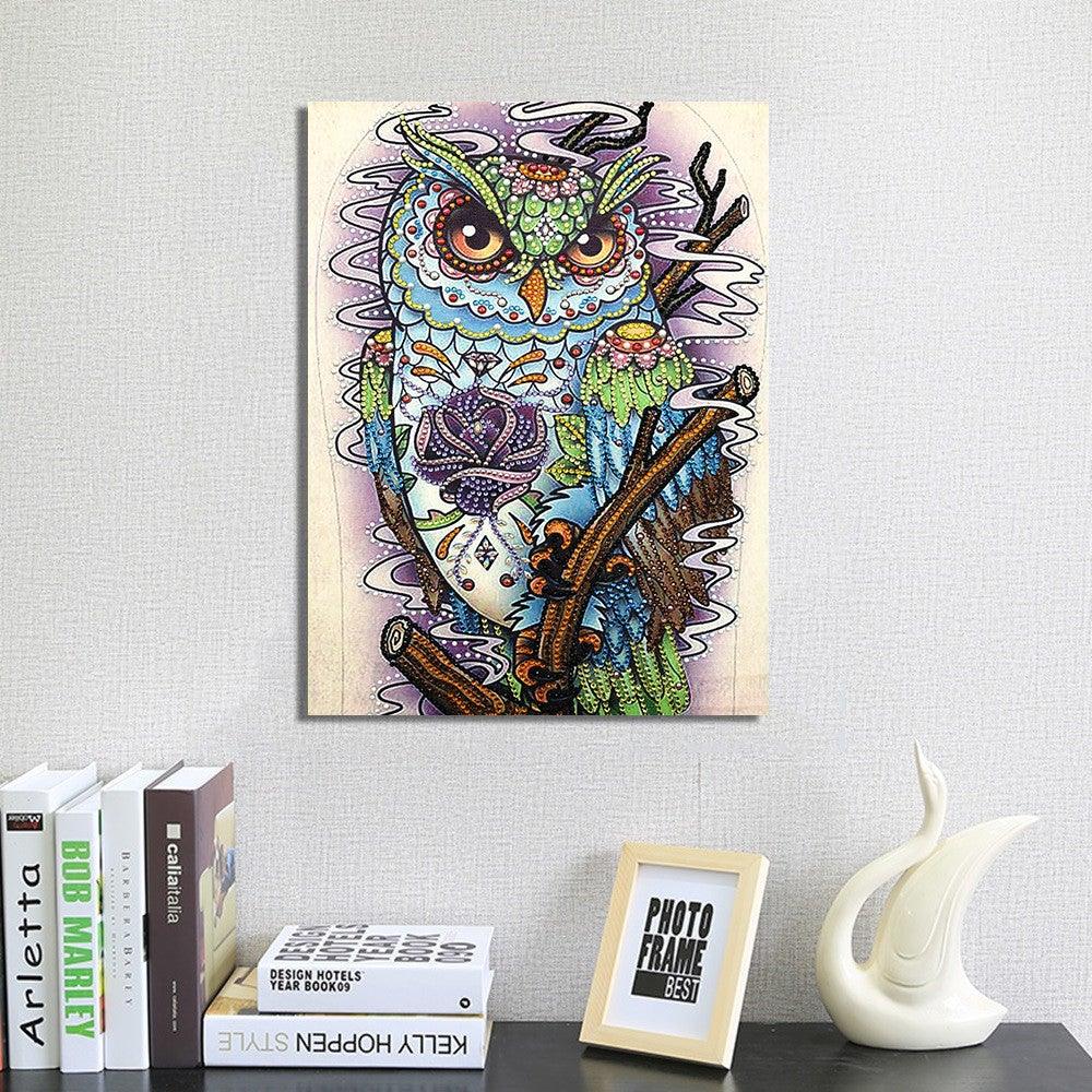 Crystal Rhinestone Diamond Painting Kit - Animal Owl - Hibah-Diamond painting art studio