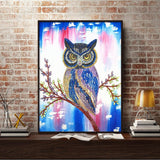 Crystal Rhinestone Diamond Painting Kit - Animal Owl - Hibah-Diamond painting art studio