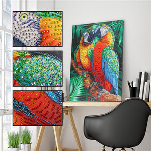 Crystal Rhinestone Diamond Painting Kit - Animal Parrot - Hibah-Diamond painting art studio