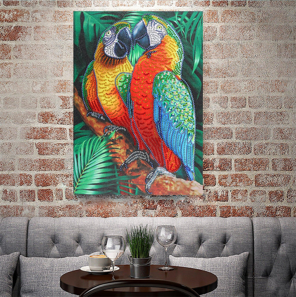 Crystal Rhinestone Diamond Painting Kit - Animal Parrot - Hibah-Diamond painting art studio