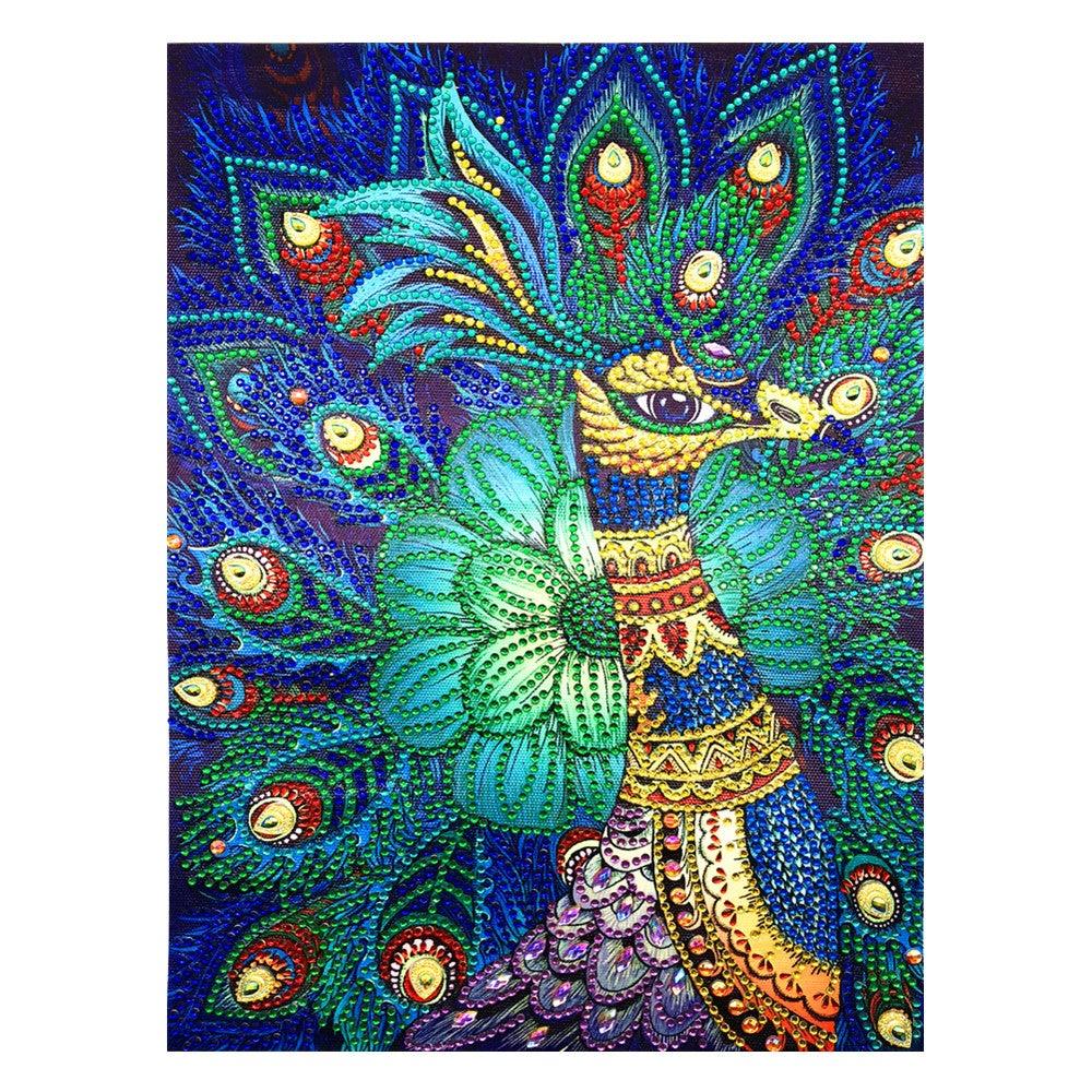 Crystal Rhinestone Diamond Painting Kit - Animal Peacock - Hibah-Diamond painting art studio