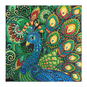 Crystal Rhinestone Diamond Painting Kit - Animal Peacock - Hibah-Diamond painting art studio