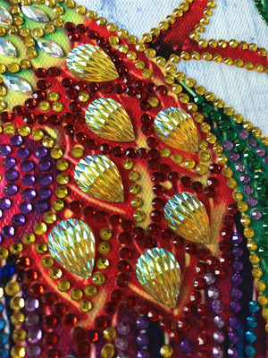 Crystal Rhinestone Diamond Painting Kit - Animal peacock - Hibah-Diamond painting art studio