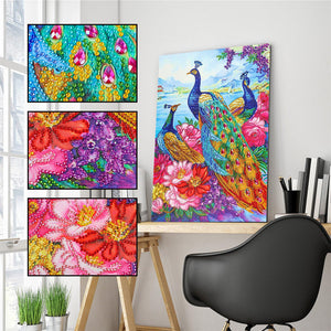 Crystal Rhinestone Diamond Painting Kit - Animal Peacock - Hibah-Diamond painting art studio