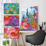 Crystal Rhinestone Diamond Painting Kit - Animal Peacock - Hibah-Diamond painting art studio