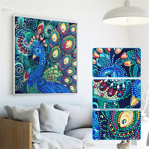 Crystal Rhinestone Diamond Painting Kit - Animal Peacock - Hibah-Diamond painting art studio