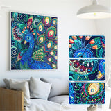 Crystal Rhinestone Diamond Painting Kit - Animal Peacock - Hibah-Diamond painting art studio