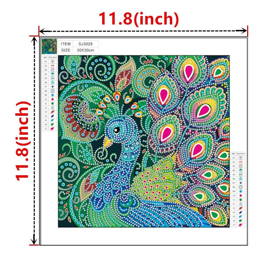 Crystal Rhinestone Diamond Painting Kit - Animal Peacock - Hibah-Diamond painting art studio