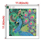 Crystal Rhinestone Diamond Painting Kit - Animal Peacock - Hibah-Diamond painting art studio