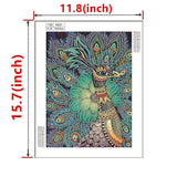 Crystal Rhinestone Diamond Painting Kit - Animal Peacock - Hibah-Diamond painting art studio