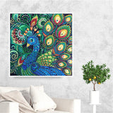Crystal Rhinestone Diamond Painting Kit - Animal Peacock - Hibah-Diamond painting art studio