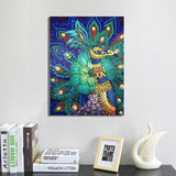 Crystal Rhinestone Diamond Painting Kit - Animal Peacock - Hibah-Diamond painting art studio
