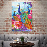 Crystal Rhinestone Diamond Painting Kit - Animal Peacock - Hibah-Diamond painting art studio