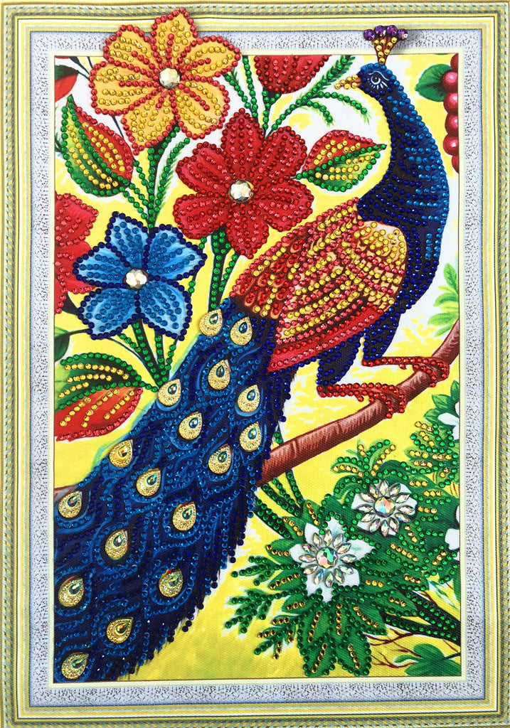Crystal Rhinestone Diamond Painting Kit - Animal peacock - Hibah-Diamond painting art studio