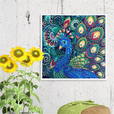 Crystal Rhinestone Diamond Painting Kit - Animal Peacock - Hibah-Diamond painting art studio