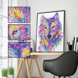 Crystal Rhinestone Diamond Painting Kit - Animal wolf - Hibah-Diamond painting art studio