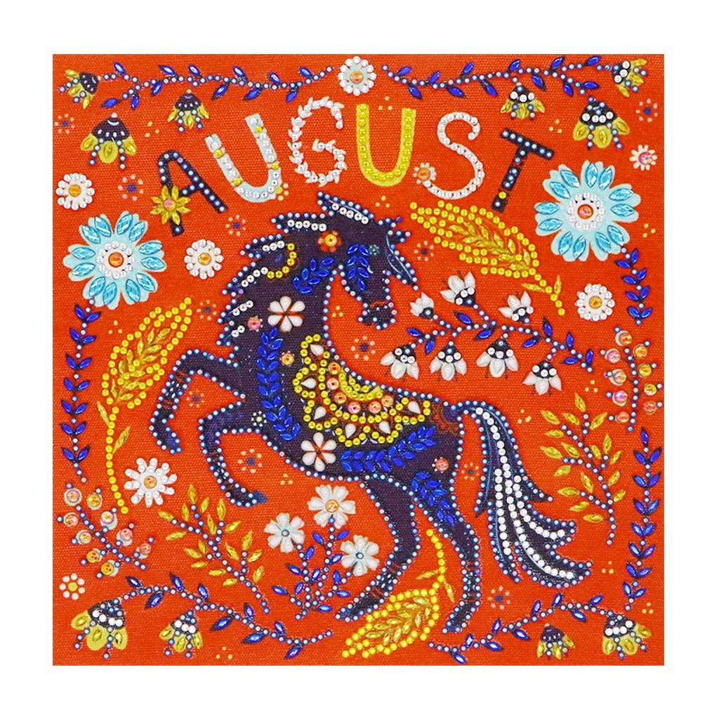 Crystal Rhinestone Diamond Painting Kit - August Horse - Hibah-Diamond painting art studio