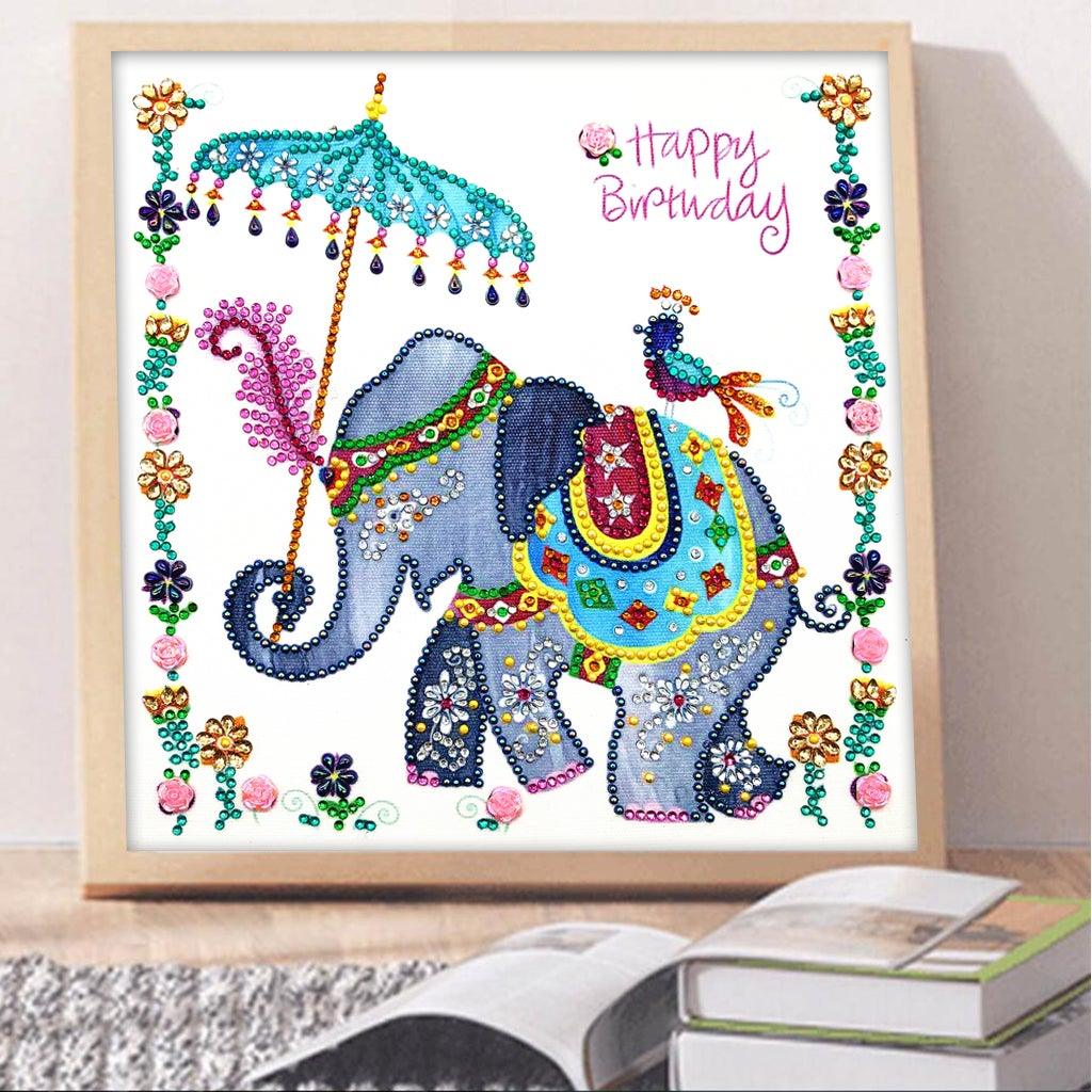 Crystal Rhinestone Diamond Painting Kit - Baby Elephant - Hibah-Diamond painting art studio