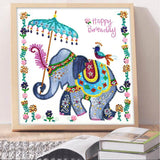 Crystal Rhinestone Diamond Painting Kit - Baby Elephant - Hibah-Diamond painting art studio