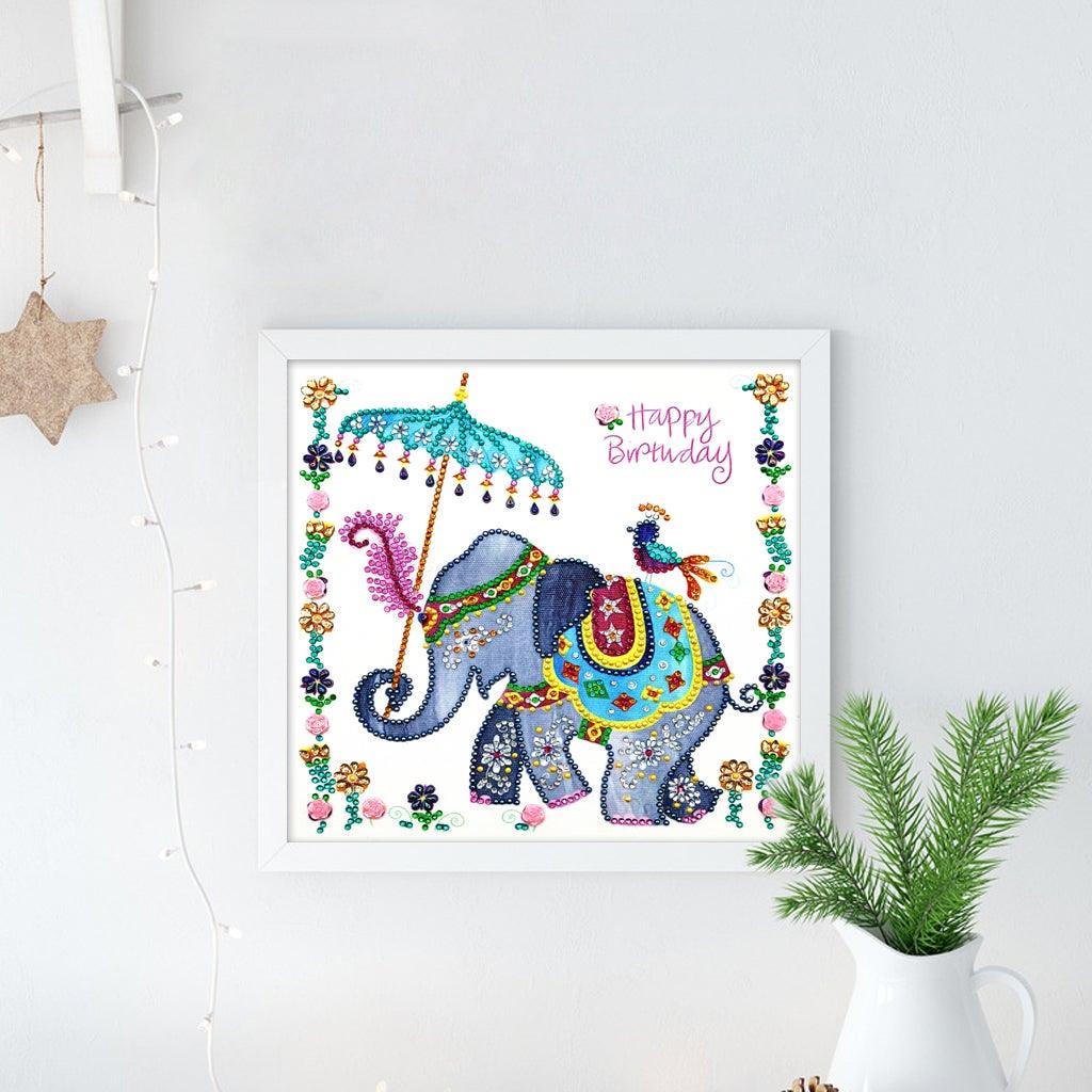 Crystal Rhinestone Diamond Painting Kit - Baby Elephant - Hibah-Diamond painting art studio