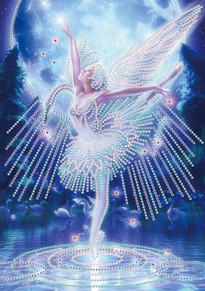 Crystal Rhinestone Diamond Painting Kit - Ballet dancer swan - Hibah-Diamond painting art studio