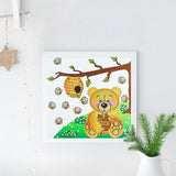 Crystal Rhinestone Diamond Painting Kit - Bear and honey - Hibah-Diamond painting art studio