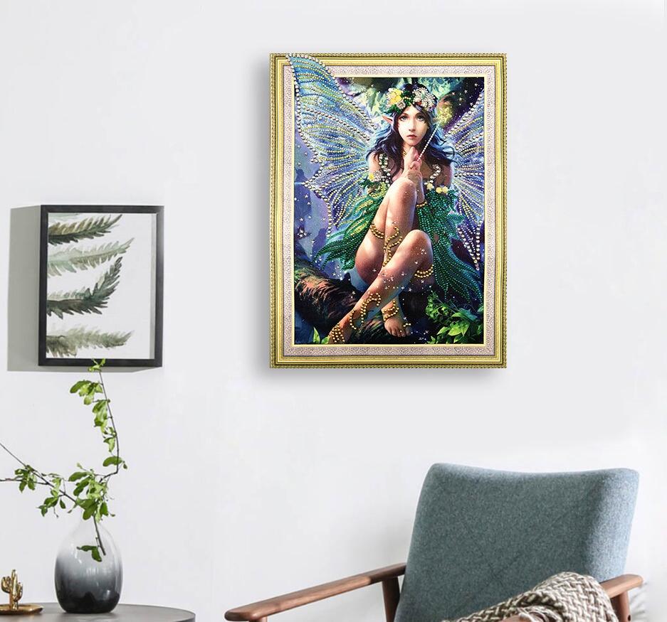Crystal Rhinestone Diamond Painting Kit - Beautiful butterfly elf (16x20inch) - Hibah-Diamond painting art studio