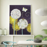 Crystal Rhinestone Diamond Painting Kit - Beautiful dandelions - Hibah-Diamond painting art studio