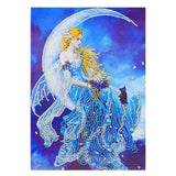 Crystal Rhinestone Diamond Painting Kit - Beautiful Elf on the moon - Hibah-Diamond painting art studio