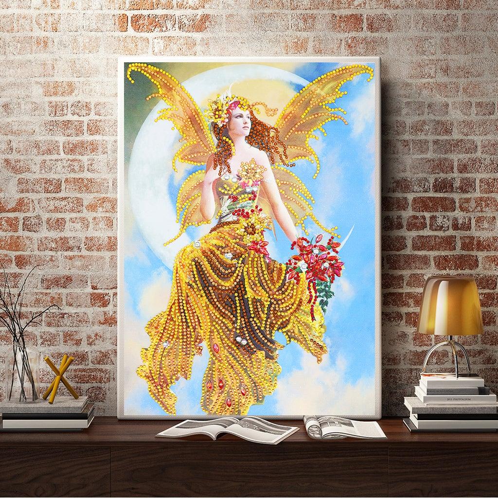 Crystal Rhinestone Diamond Painting Kit - Beautiful Elf on the moon - Hibah-Diamond painting art studio