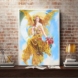 Crystal Rhinestone Diamond Painting Kit - Beautiful Elf on the moon - Hibah-Diamond painting art studio