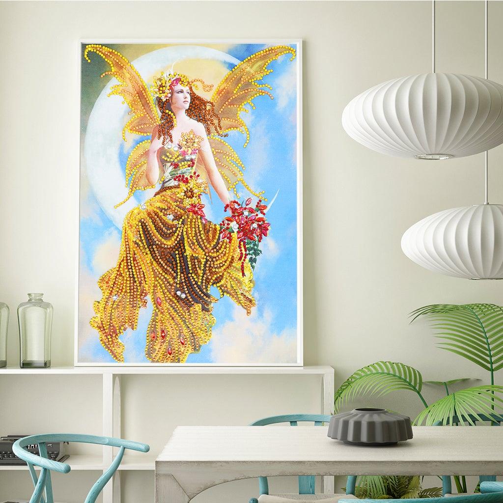 Crystal Rhinestone Diamond Painting Kit - Beautiful Elf on the moon - Hibah-Diamond painting art studio