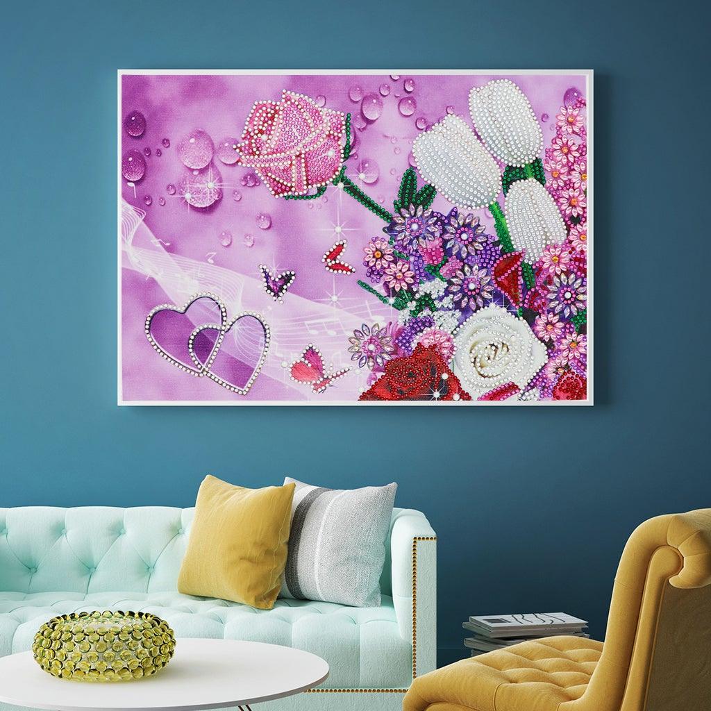 Crystal Rhinestone Diamond Painting Kit - Beautiful flowers - Hibah-Diamond painting art studio