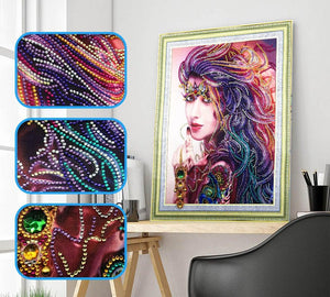 Crystal Rhinestone Diamond Painting Kit - Beautiful girl (16x20inch) - Hibah-Diamond painting art studio