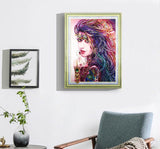 Crystal Rhinestone Diamond Painting Kit - Beautiful girl (16x20inch) - Hibah-Diamond painting art studio