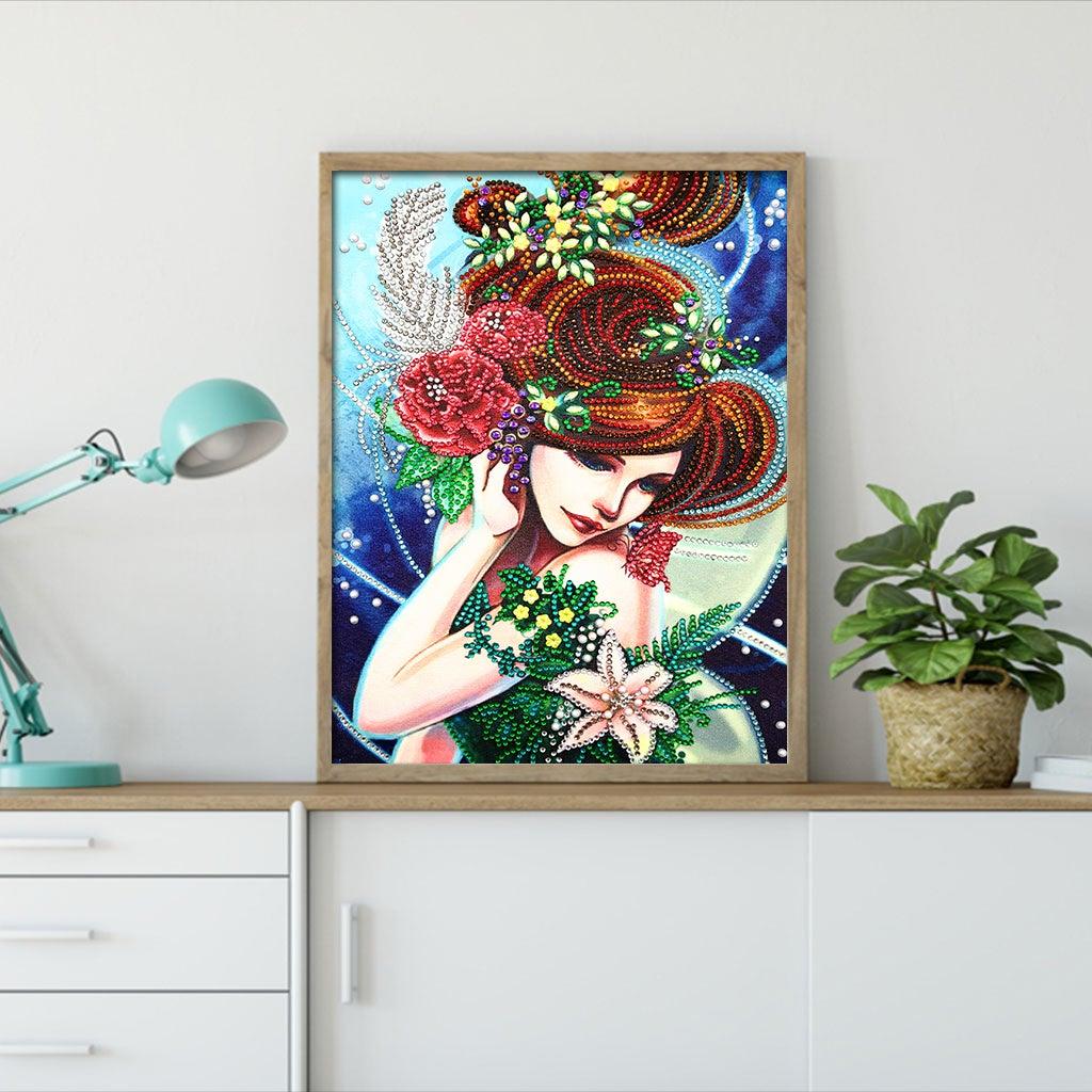 Crystal Rhinestone Diamond Painting Kit - Beautiful girl - Hibah-Diamond painting art studio