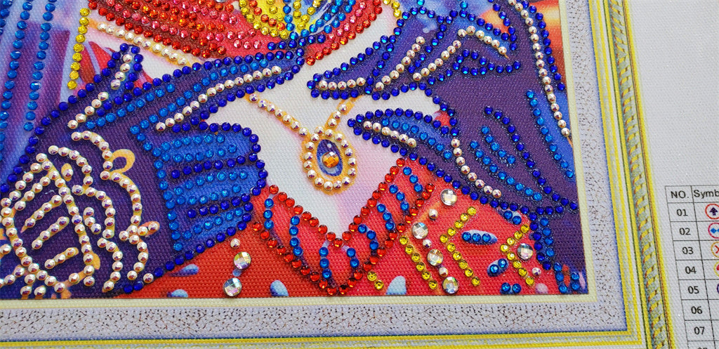 Crystal Rhinestone Diamond Painting Kit - Beautiful woman wearing a mask - Hibah-Diamond painting art studio
