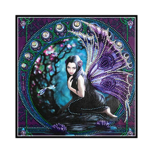 Crystal Rhinestone Diamond Painting Kit - Black Elf - Hibah-Diamond painting art studio