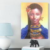 Crystal Rhinestone Diamond Painting Kit - Black Girl - Hibah-Diamond painting art studio