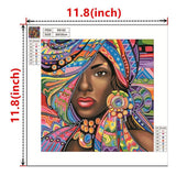 Crystal Rhinestone Diamond Painting Kit - Black Women - Hibah-Diamond painting art studio